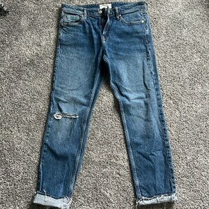 free people straight leg jeans- worn once!